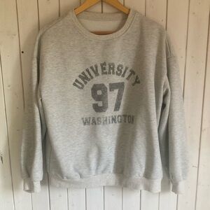 Gray University Crewneck Sweater